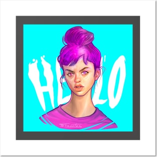Hello Girl Posters and Art